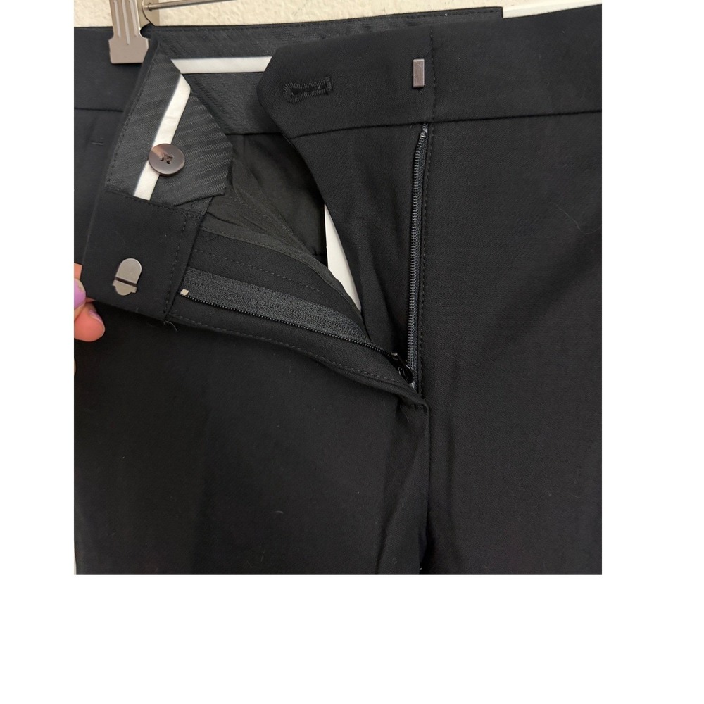 NWT Ann Taylor The Ankle Pants Size 0 Black High Rise Slim Bi-Stretch Cuffed - Picture 8 of 11